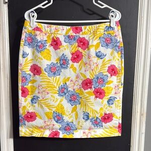 Old Navy Tropical Cotton Pencil Skirt Size: 10 Length: 19”